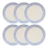 Juego de 6 platos planos (26 unidades) con Oxford Unni Batik