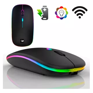 Mouse Sem Fio Recarregável Rgb Ergonômico Led Wireless Novo