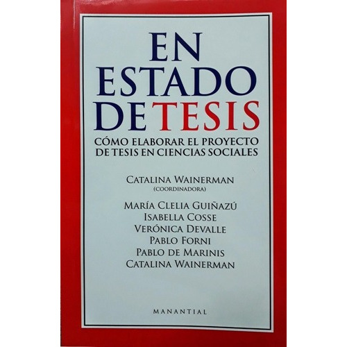 Libro -  En Estado De Tesis O Elaborar El Proyecto De T