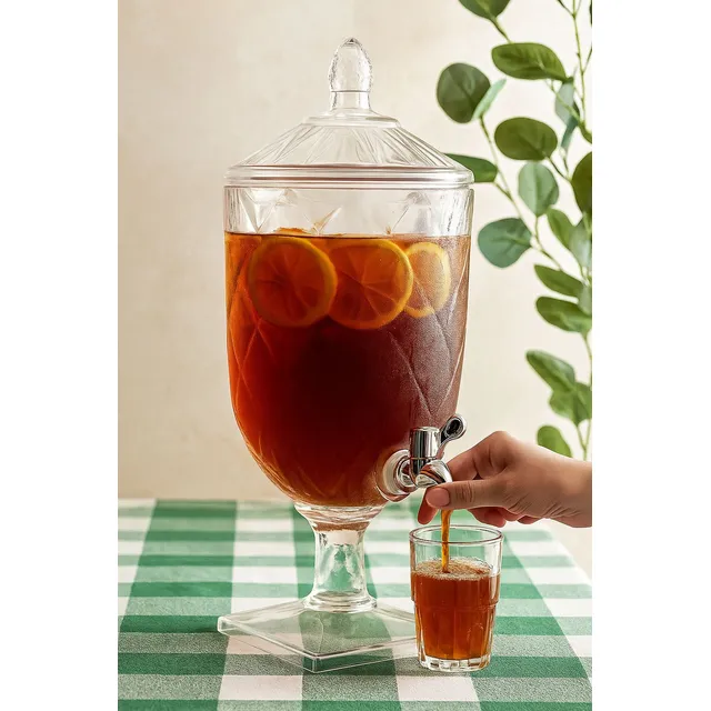 Suqueira 4,5 Litros Acrílico Cristal Com Torneira