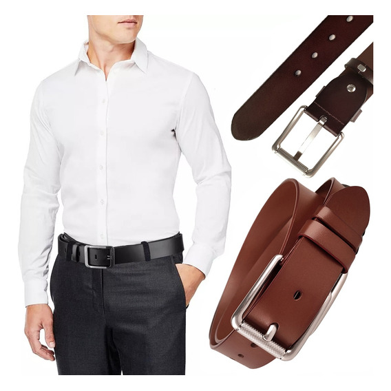 Cinturones Para Hombre Tamaño Ajustable Cuero Cinturones