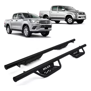 Estribo Lateral Tubo Force Preto Pisante Hilux Dupla 05-23