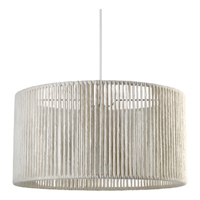 Lampara Colgante Hilo 35cm Natural Diseño Apto Led  Blanco Hilo Natural