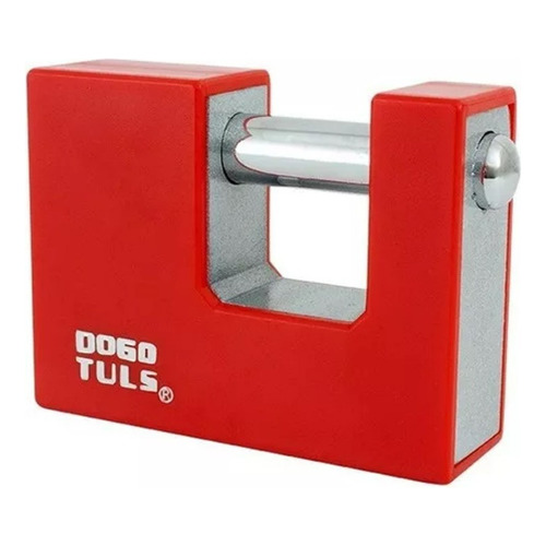 Dogotuls RL9000 Candado Hierro Cortina 80mm Con Forro Empaque 4 Pz Color Rojo