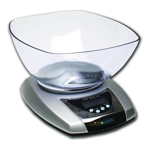 Balanza de cocina digital Aspen EK3052 pesa hasta 2kg gris