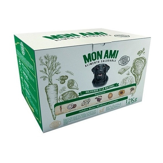 Alimento Mon Ami para perro adulto de raza mediana y grande sabor mix en bolsa de 12 kg