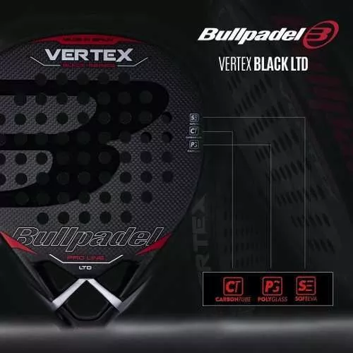 Pala de pádel Bullpadel Vertex Black Series LTD 2019 |