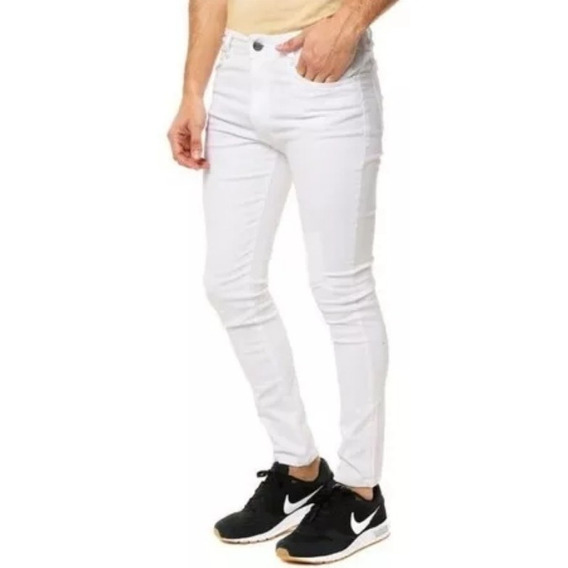 Pantalones Jeans Pitillo/skinny Negro/blanco Hombres 