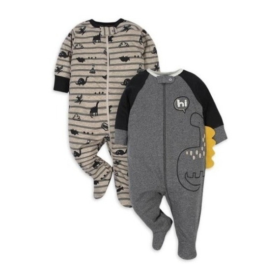 Pijama Enteriza Bebe Unisex  Pack 2 Unid Gerber