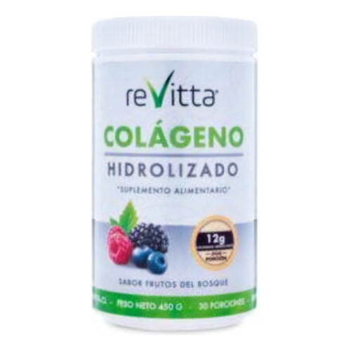 Colágeno Hidrolizado + Vitaminas 450 Gr 30 Servicios Winkler Sabor Frutos Del Bosque