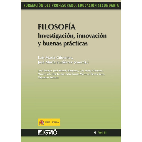 Filosofía. Investigación, Innovación Y Buenas Prácticas