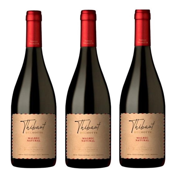 Pack X3 Thibaut Delmotte Malbec Natural - Vino Tinto Salta