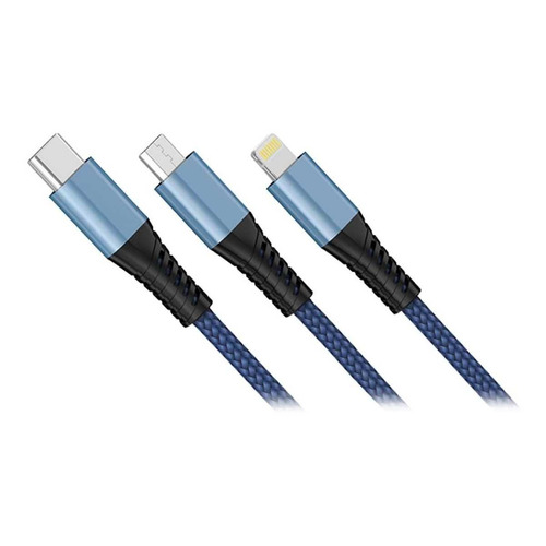 Master-G MGCA31 Cable De Carga Rapida 3en1 3a 120cms