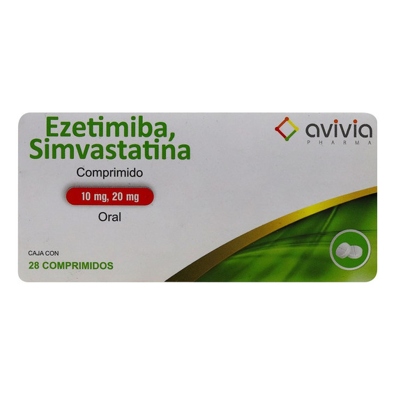 Ezetimiba Simvastatina Caja 28 Comprimidos De 10/20mg Avivia