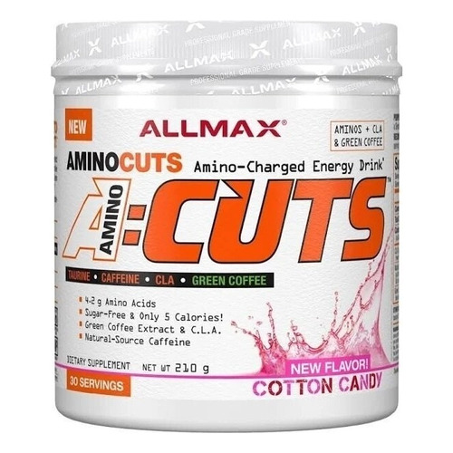 Aminoacido Allmax Amino Cuts 210 Gr 30 Servicios Todo Sabor Sabor Cotton candy