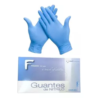 Guante De Nitrilo Azul Ftouch Caja 100 Unidades (s,m,l,xl)