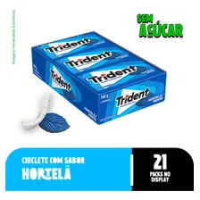 Caixa Chiclete Trident Hortelã Sem Açúcar - 21 Unidades
