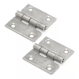 Par Dobradiça 4 Furos Inox 38x34mm Barco Lancha Náutica Iate