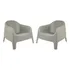 Sillon De Jardin Plastico Skarpo Set X2 Garden Life Color Gris