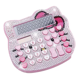 Calculadora De Hello Kitty Con Diamantes Lindo Regalo Niñas