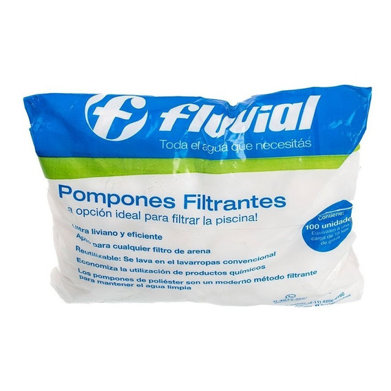 Kit 100 Pompones Fluvial Para Filtro Pileta - Bomba De Agua