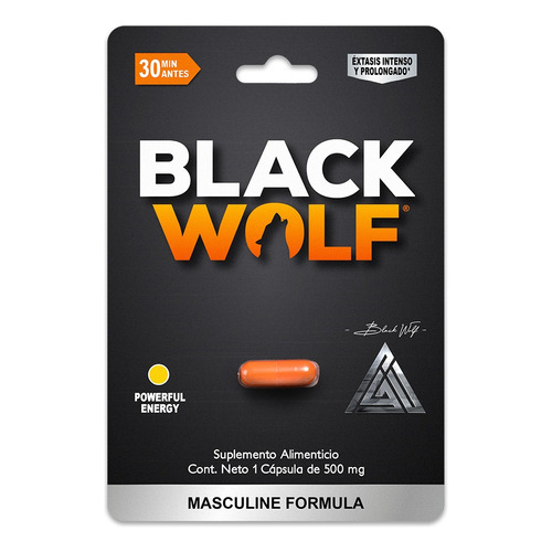 Black Wolf - Cápsula Vigorizante Potencia Extrema - Blinlab Sabor Sin sabor