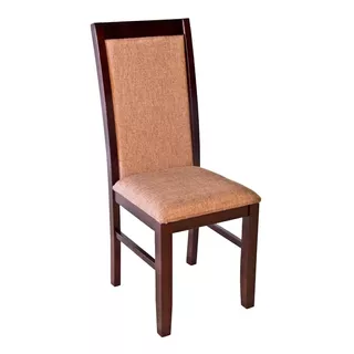 Silla De Madera Y Tapizada, Muebles El Angel