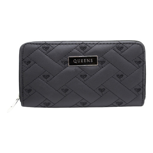 Queens Billetera Mujer Cuero Sintético Qw13 2z 3c Color Negro Qw13 2z