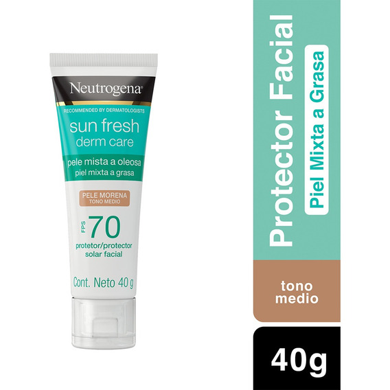 Protector Facial Tono Medio Neutrogena Piel Mixta Grasa 40g