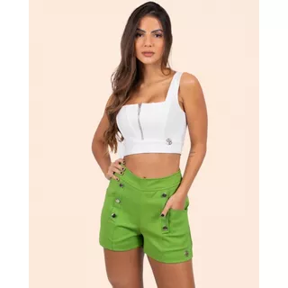 Cropped Miss Misses Regata Com Ziper Offwhite