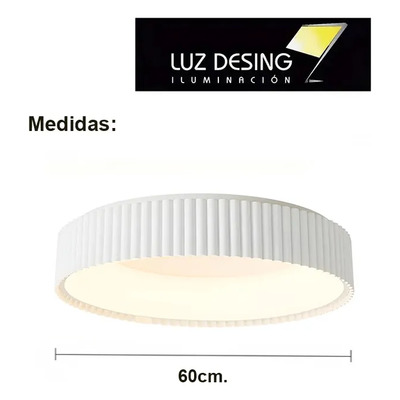 Plafon Led Tokyo Cct Diseño Negro 60cm Moderno Luz Desing Negro