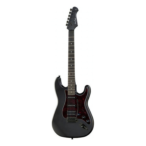 Guitarra eléctrica Harley Benton Standard Series ST-20HSS de tilo satin black con diapasón de amaranto