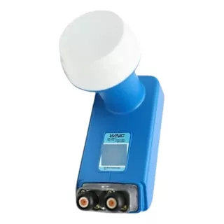 Lnb Circular Dual Satelital Foco Lente Receptor Azul Sd Hd