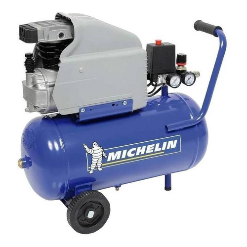 Compresor de aire eléctrico portátil Michelin MB24 monofásico 24L 2hp 230V azul