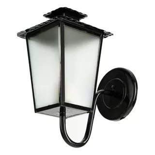 Luminaria Arandela 14b Preto Vidro 