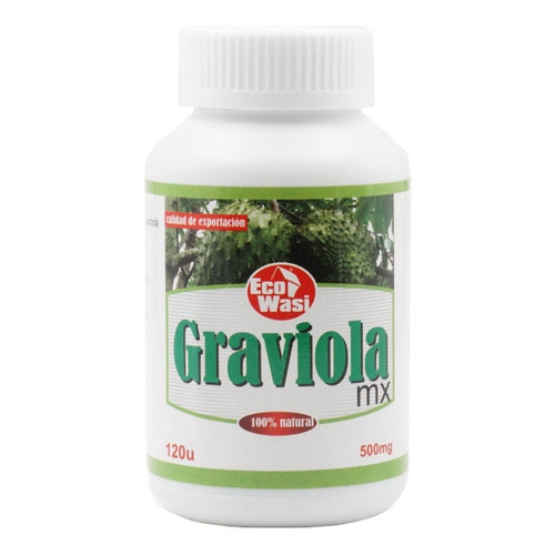 Graviola Mix Eco Wasi (soursop)  120 Cápsulas 500 Mg    Sabor Natural