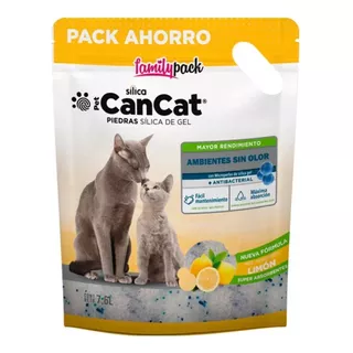 Piedras Silicas Cancat Family Pack Limon 7,6lts Para Gato