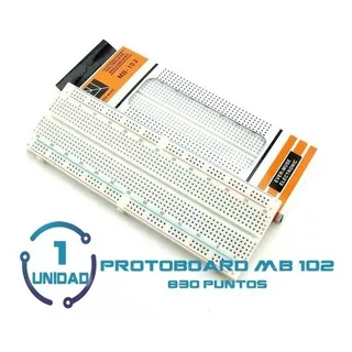 1 Unid Protoboard Mb-102 Nueva De 830 Puntos Breadboard