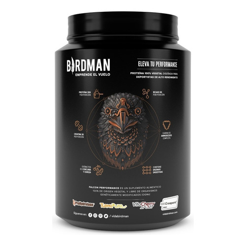 Birdman Falcon Performance Proteina Vegetal Premium 1.140 Kg Sabor Choco bronze