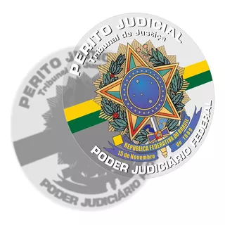 Adesivo Perito Judicial - Poder Judiciário Vidro Redondo