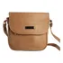 Bandolera Morral Grande 100% Cuero Genuino Bolsillo Interno Marrón Claro Lisa Níquel Marrón Claro