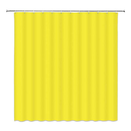 Cortina De Ducha De Color Amarillo Para Baño