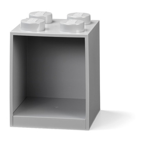 Estante Contenedor Lego Shelf 4 Apilable Y Colgante Color Gris