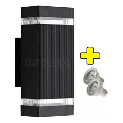 Bidireccional Exterior Aluminio Con 2 Led Gu10 Sf