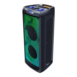 Parlante Torre Portátil Bluetooth Aux Luces Aiwa Color Negro