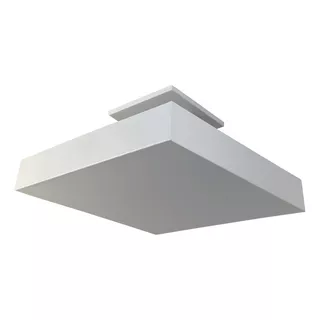 Luminária Plafon Pendente Luz Indireta P/ 4 Lâmp 35x35 Br Cor Branco 110v/220v (bivolt)