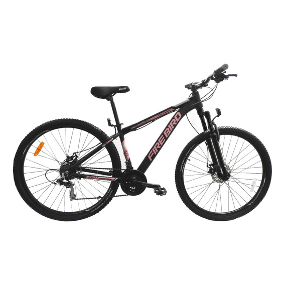 Mountain bike Fire Bird Eco R29 S 21v frenos de disco mecánico cambios Fast/LTWOO color negro/rosa claro  