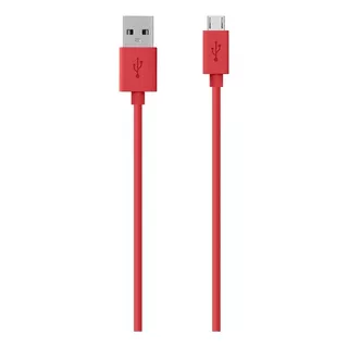 Cable Belkin Mixit Rojo Con Entrada Micro Usb Salida Usb