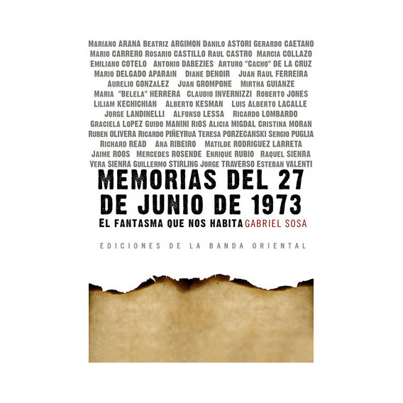 Memorias Del 27 De Junio De 1973 -gabriel  Sosa, De Gabriel  Sosa. Editorial Banda Oriental En Español