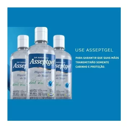 Kit Álcool Em Gel 70% Antisséptico Higienizador De Mãos C/ Hidratante 30g –  10 Unid